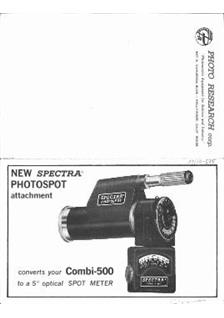 Spectra Combi 500 manual. Camera Instructions.